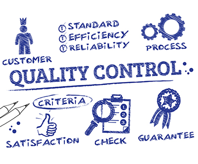 Hand-drawn illustration of quality control with a suited man holding a clipboard and pencil, emphasizing 'STANDARD PROCESS,' 'EFFICIENCY,' and 'RELIABILITY.' The image conveys 'CUSTOMER QUALITY CONTROL' with a focus on 'CRITERIA' and 'SATISFACTION' and includes a checklist featuring 'CHECK' and 'GUARANTEE.' Relevant for dissertation helper services seeking quality assurance.
